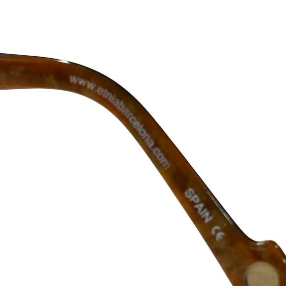 Etina Barcelona Eyeglasses Palma Metal Plastic Blue Orange 47-18-135 - Picture 8 of 10